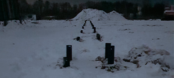 Ангар на винтовых сваях для клуба активного отдыха