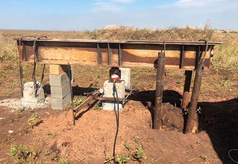 Серия испытаний свай для фундаментов опор башен связи