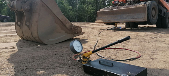 Штамповые испытания грунтов для фундамента резервуара питьевой воды