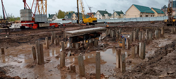 Испытания забивных свай для фундамента многоквартирного жилого дома