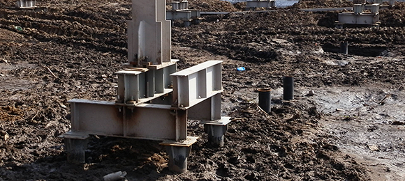 Строительство фундамента под сборно-разборный ангар