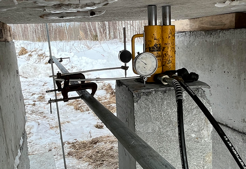 Испытания забивных свай в рамках реконструкции магистрального нефтепровода 2