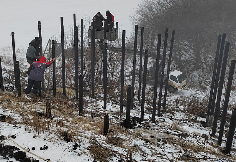 Военные объекты на винтовых сваях