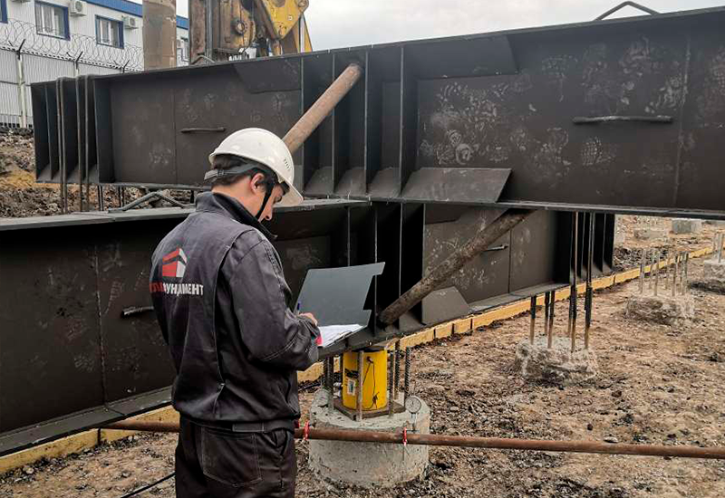 Испытания свай вдавливающей нагрузкой