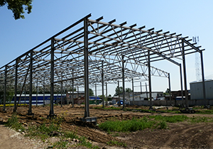 Монтаж свайного фундамента для ангаров