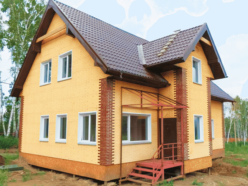 Коттедж с мансардой 8х10