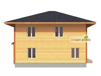 Жилой дом из бруса №4 9x9 м Жилой дом из бруса №4 9x9 м