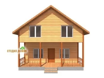 Жилой дом из бруса №8 8x10 м Жилой дом из бруса №8 8x10 м
