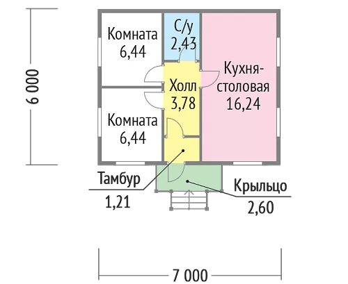 Дом ПБ 44,6 кв.м. Дом ПБ 44,6 кв.м.