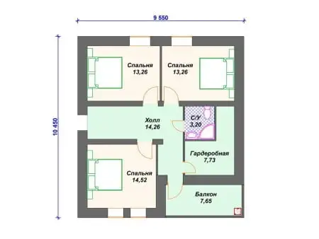 Проект дома К-035 (132.61 кв.м) Проект дома К-035 (132.61 кв.м)