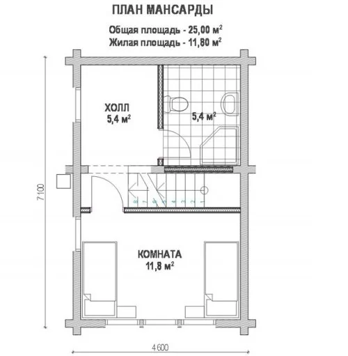 Баня БС - 68.1 кв.м Баня БС - 68.1 кв.м