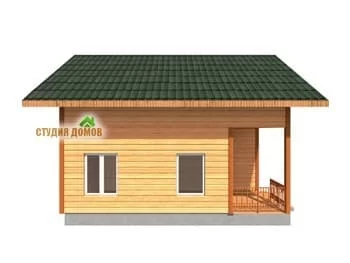 Жилой дом из бруса №12 8x6 м Жилой дом из бруса №12 8x6 м