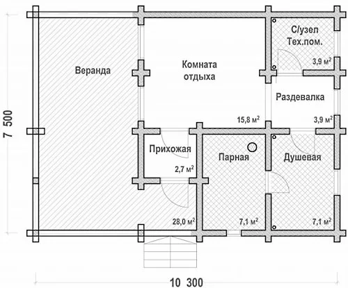 Баня БС - 68 кв.м Баня БС - 68 кв.м
