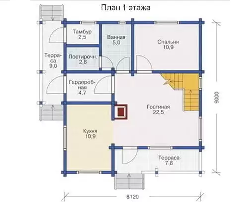 Дом БС - 120,5 кв.м. Дом БС - 120,5 кв.м.