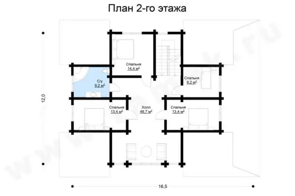 Дом из клееного бруса БД-136-1-295 Дом из клееного бруса БД-136-1-295