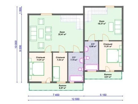 Проект дома ДС-061 (225.77 кв.м) Проект дома ДС-061 (225.77 кв.м)