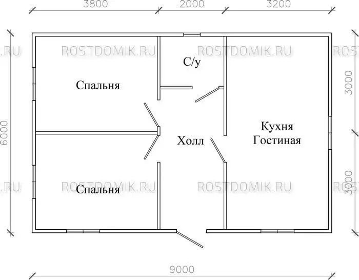 ДОМ ОДНОЭТАЖНЫЙ 6Х9 ДОМ ОДНОЭТАЖНЫЙ 6Х9