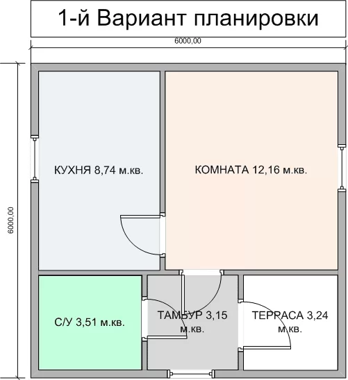 Дом 6х6 одноэтажный Дом 6х6 одноэтажный