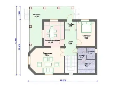 Проект дома К-094 (204.58 кв.м) Проект дома К-094 (204.58 кв.м)