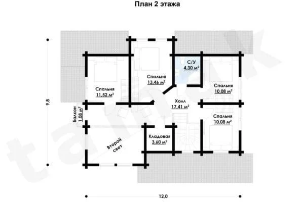 Дом из клееного бруса БД-137-1-192 Дом из клееного бруса БД-137-1-192