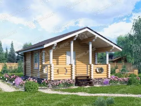 Проект бани Б-054 (34.24 кв.м) Проект бани Б-054 (34.24 кв.м)