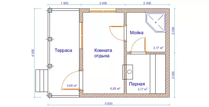 Баня из бруса №4 Баня из бруса №4