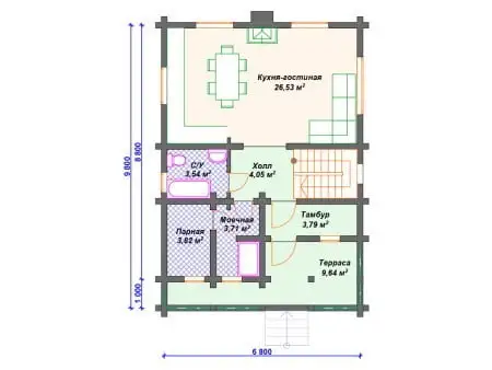 Проект дома ДС-040 (110.12 кв.м) Проект дома ДС-040 (110.12 кв.м)