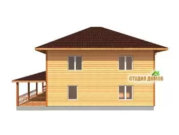 Жилой дом из бруса №2 10x11 м Жилой дом из бруса №2 10x11 м