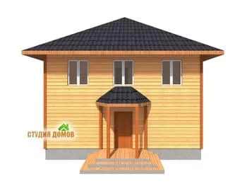 Жилой дом из бруса №4 9x9 м Жилой дом из бруса №4 9x9 м