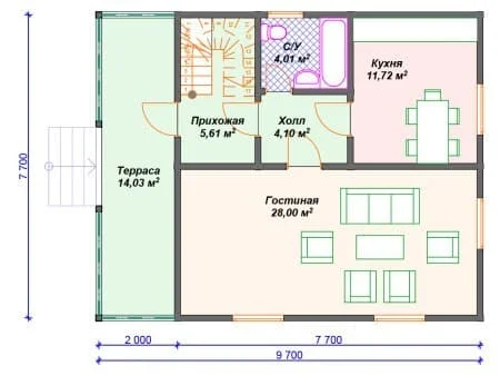 Проект дома ДС-050 (118.34 кв.м) Проект дома ДС-050 (118.34 кв.м)
