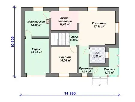 Проект дома К-033 (182.75 кв.м) Проект дома К-033 (182.75 кв.м)