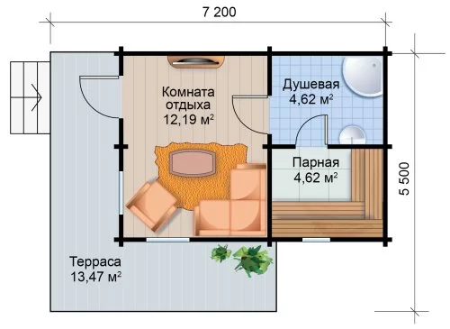 Баня БС - 35 кв.м Баня БС - 35 кв.м