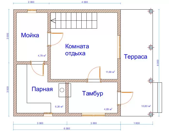 Баня из бруса №17 Баня из бруса №17