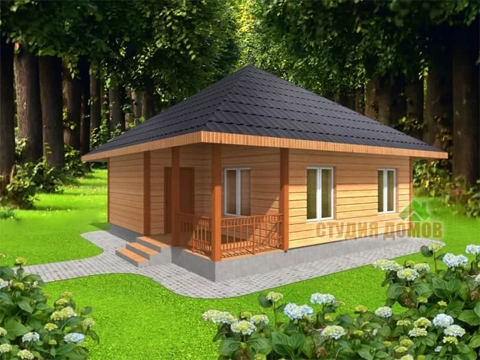 Жилой дом из бруса №13 8x8 м Жилой дом из бруса №13 8x8 м