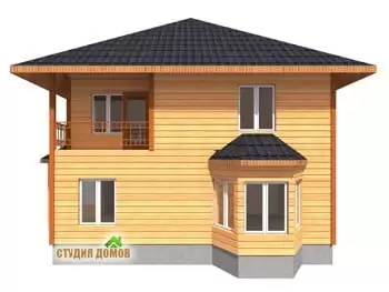 Жилой дом из бруса №4 9x9 м Жилой дом из бруса №4 9x9 м