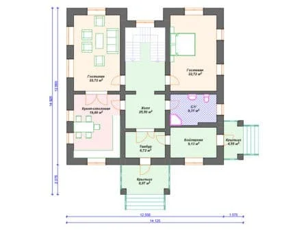 Проект дома К-039 (235.13 кв.м) Проект дома К-039 (235.13 кв.м)