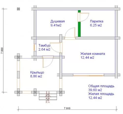 Баня БС - 39 кв.м Баня БС - 39 кв.м
