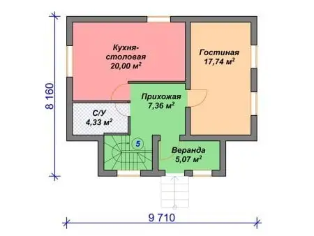 Проект дома К-024 (108.75 кв.м) Проект дома К-024 (108.75 кв.м)