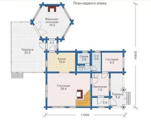 Дом ОЦ - 153,3 кв.м. Дом ОЦ - 153,3 кв.м.
