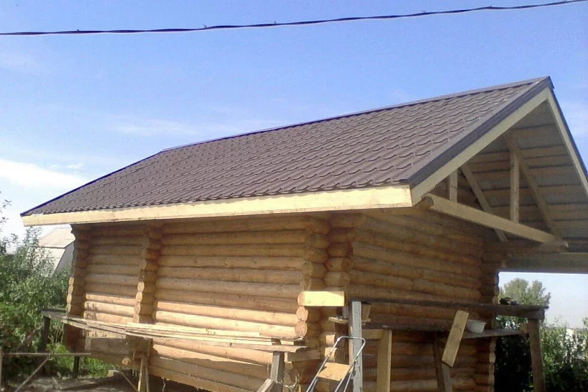 Баня из бревна 4х6 м Баня из бревна 4х6 м