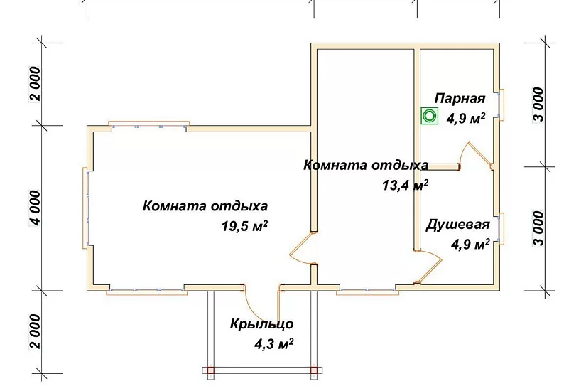 Баня 6х10 из бруса Баня 6х10 из бруса
