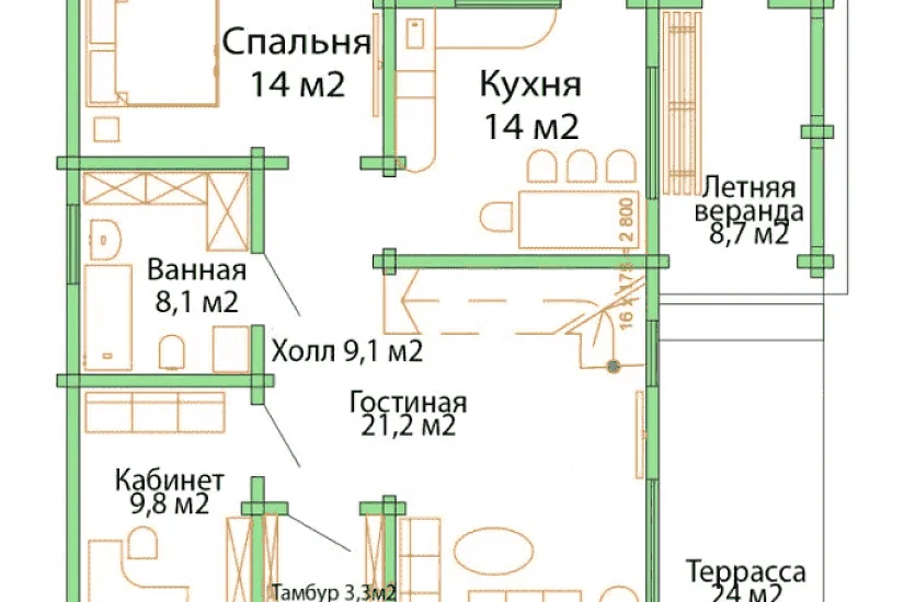 Проект дома "СТОКГОЛЬМ" Проект дома "СТОКГОЛЬМ"