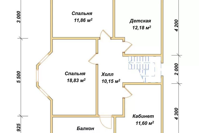 Дом из профилированного бруса 8х10 Дом из профилированного бруса 8х10