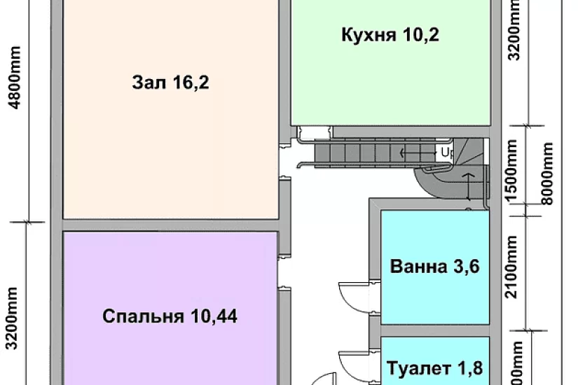 Каркасный дом 8х7,5 Каркасный дом 8х7,5