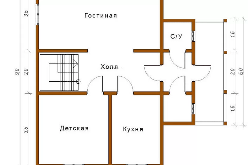 Дом 9х9 К2П5 Дом 9х9 К2П5