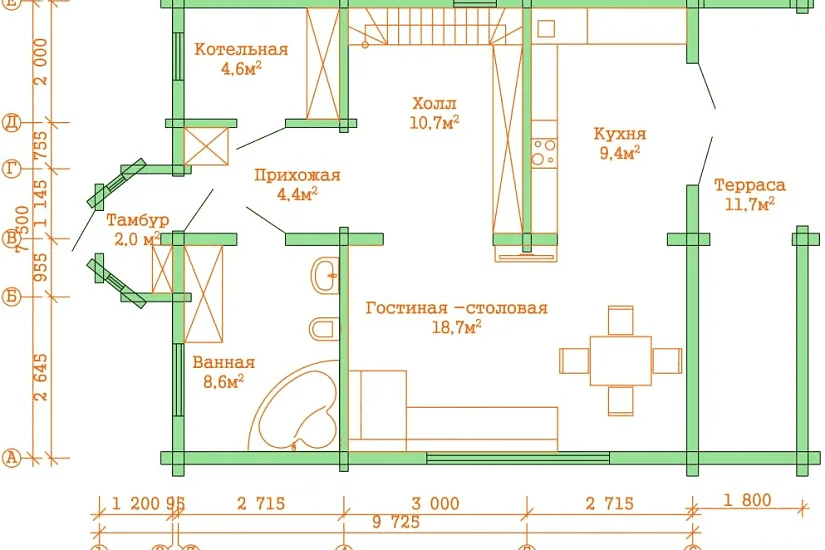 Проект дома "АВРИКА" Проект дома "АВРИКА"