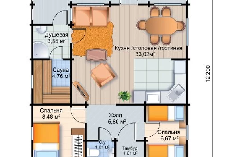 Дом БС - 102.4 кв.м. Дом БС - 102.4 кв.м.