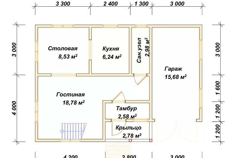 Дом из профилированного бруса 7х7 Дом из профилированного бруса 7х7