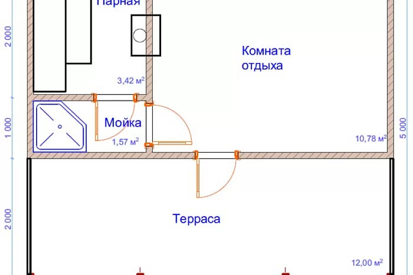 Баня из бруса №11 Баня из бруса №11