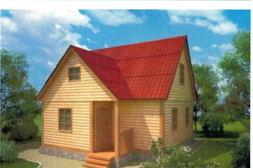 Дом из бруса 7,5х8 к1п25 Дом из бруса 7,5х8 к1п25